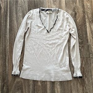 Burberry Lightweight Sweater with Plaid Detail